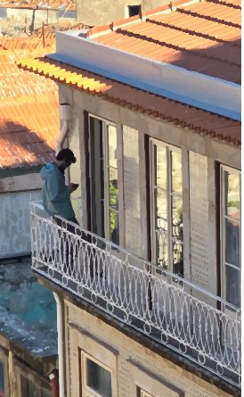 Man on a balcony